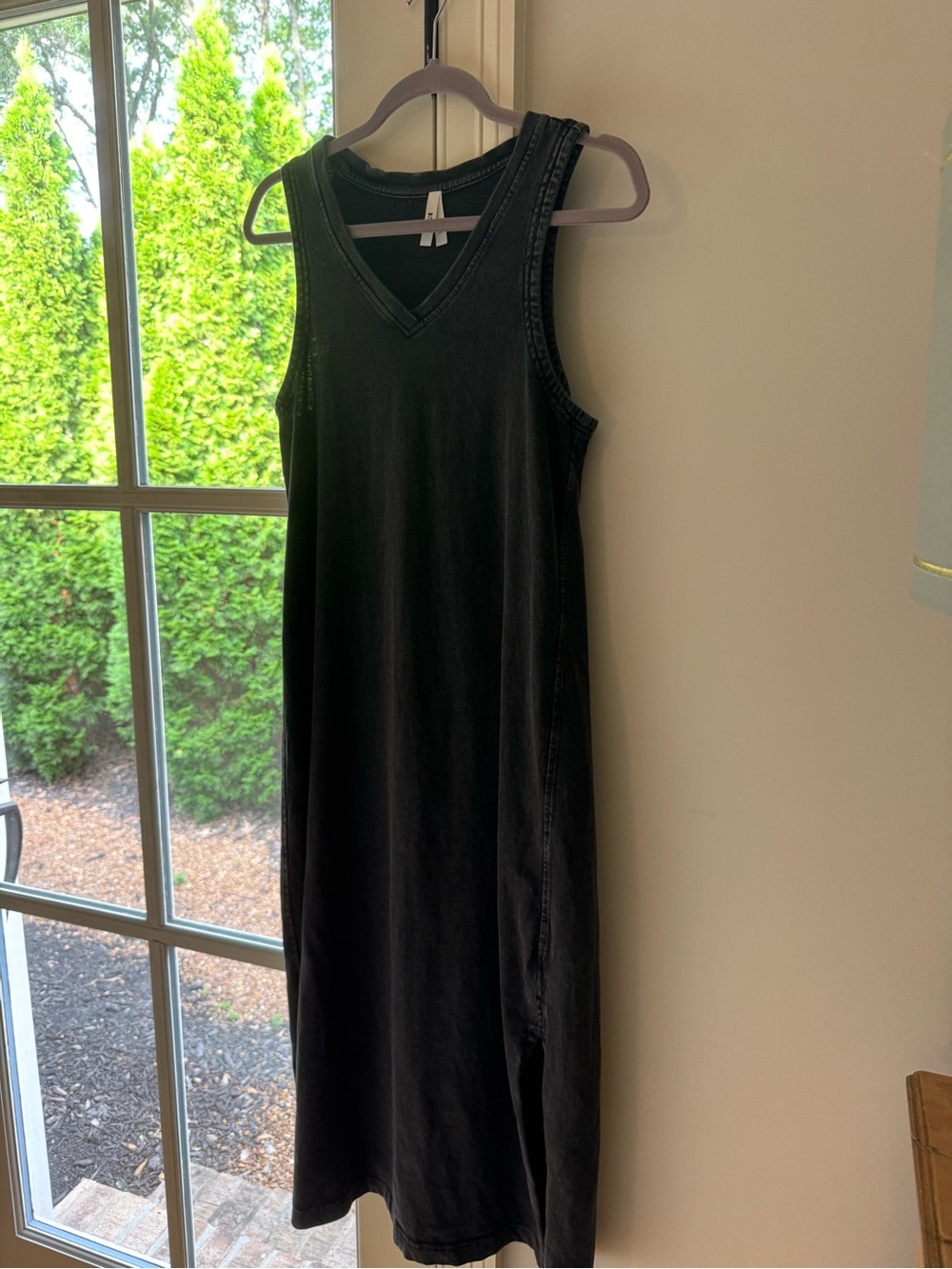 Pact Organic Weekends Tank Dress Size Small in Washed Black
